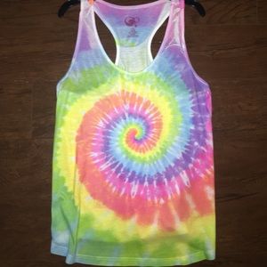 Rainbow Tie-Dye Tank Top